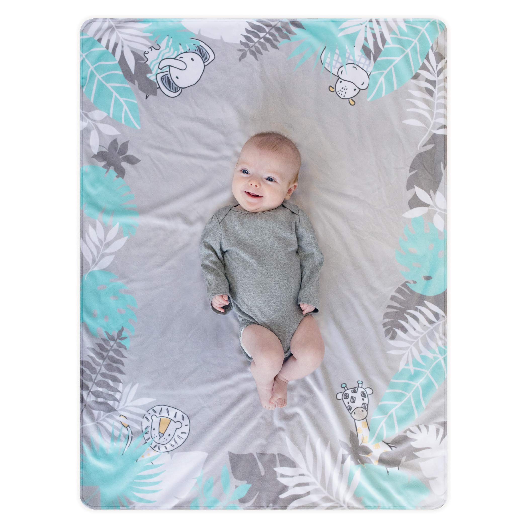 Sammy & Lou Safari Yearbook Plush Minky Photo Op Baby Blanket