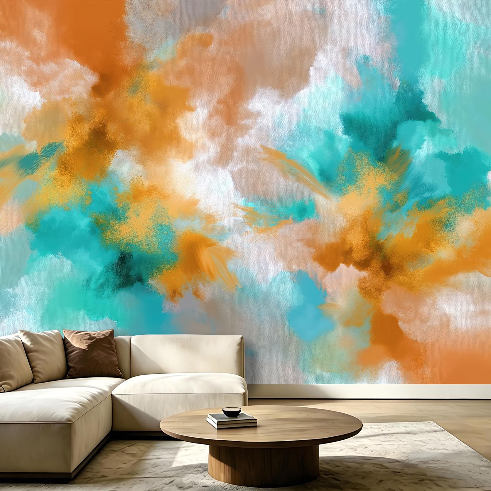 WTD - Papel pintado fotográfico (fieltro, 300 x 210 cm), diseño de textura líquida