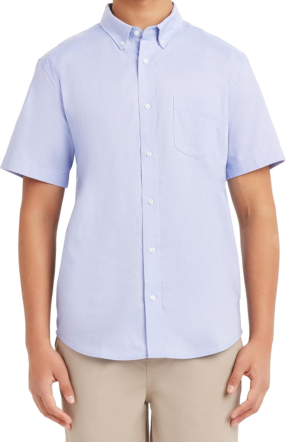 Nautica Young Men’s Uniform Short Sleeve Performance Oxford Button-Down Shirt Nautica Young Men’s Uniform Short Sleeve Performance Oxford Button-Down Shirt