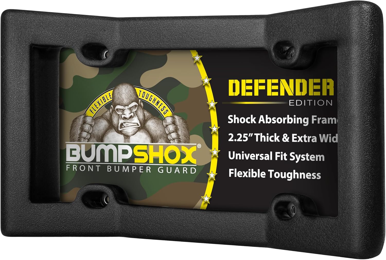 BumpShox - Defender Edition Front Bumper Guard & Front Bumper Protection License Plate Frame