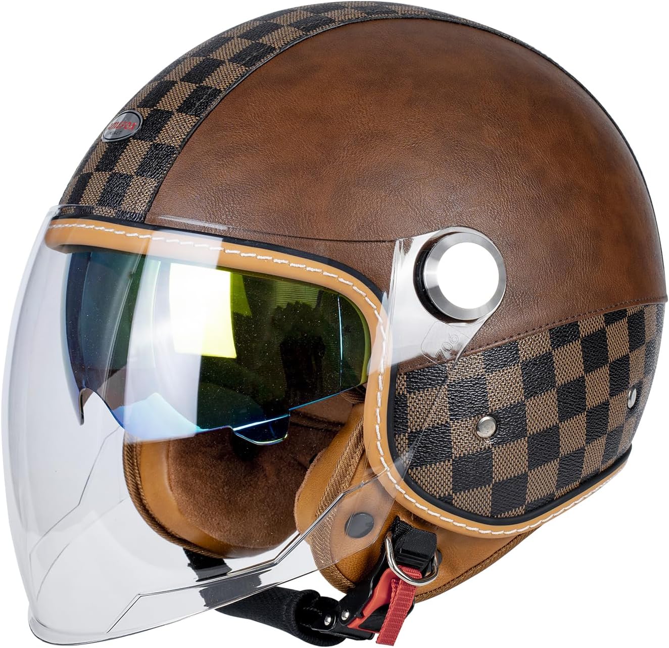 Dual Visor 3/4 Open Face Motorcycle Helmet for Men