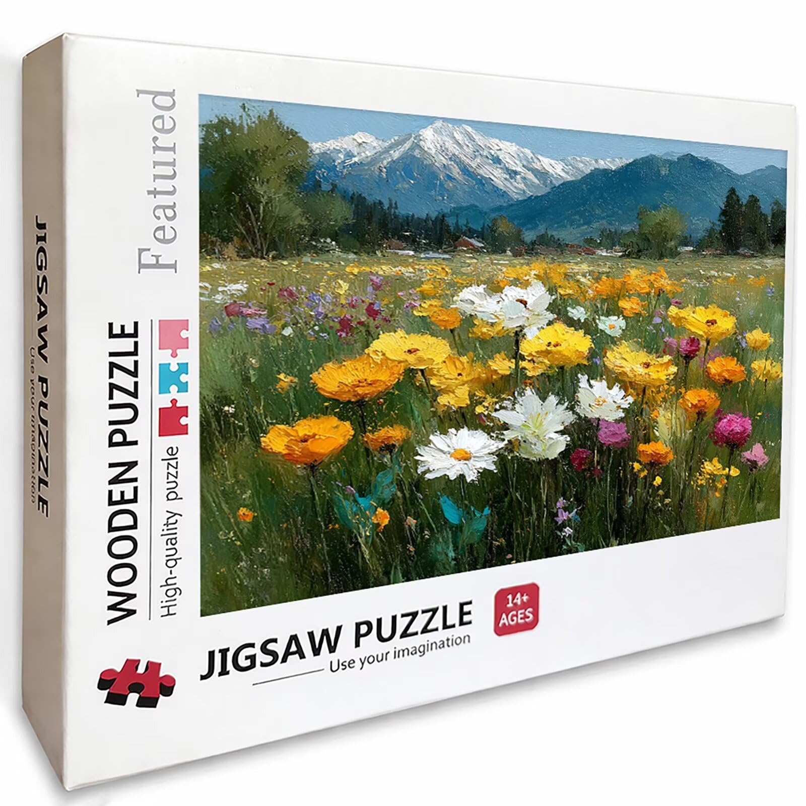 Montagna Innevata Puzzle 6000 Pezzi Adulti, Puzzle Legno con Scatola 179x105cm, DIY Giochi Divertenti per Familiar, Idea Regalo Uomo e Donna, Squisita confezione Regalo, Decorazioni, (Flower) 0-6157