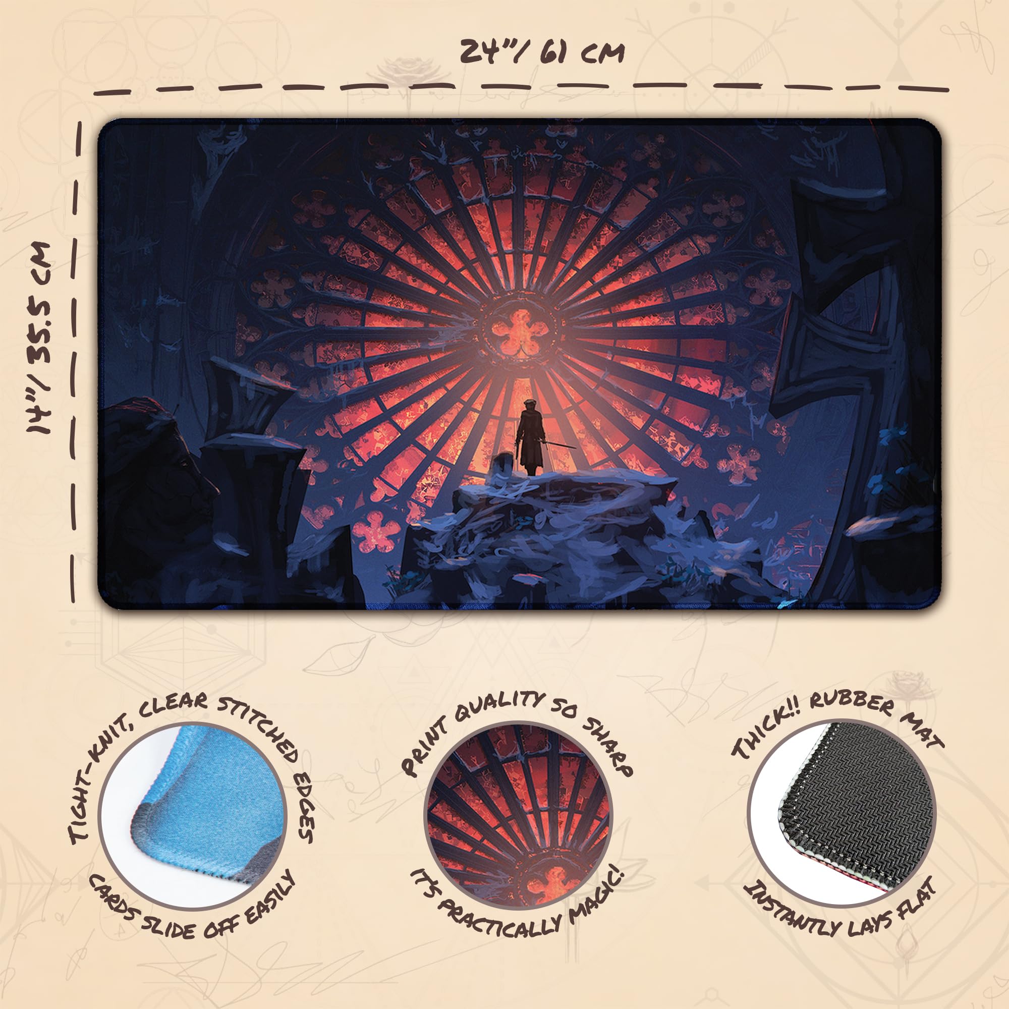 Amazon.com: Paramint Ave Maria (Stitched) - MTG Playmat by Anato