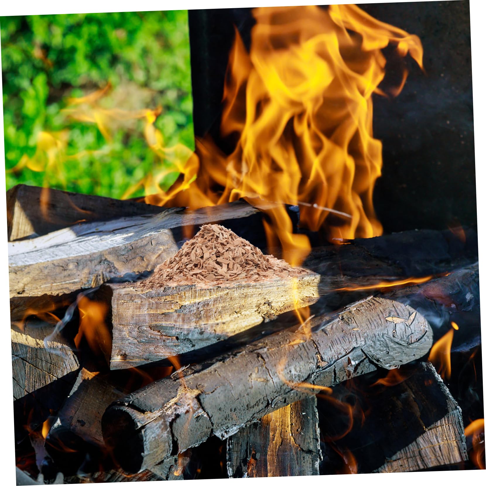 ULTECHNOVO Trucioli di Legno di Hickory per BBQ 1 Sacchetto Facile da Usare Metodi di Cottura Multipli per Arrosti e Carni Affumicate
