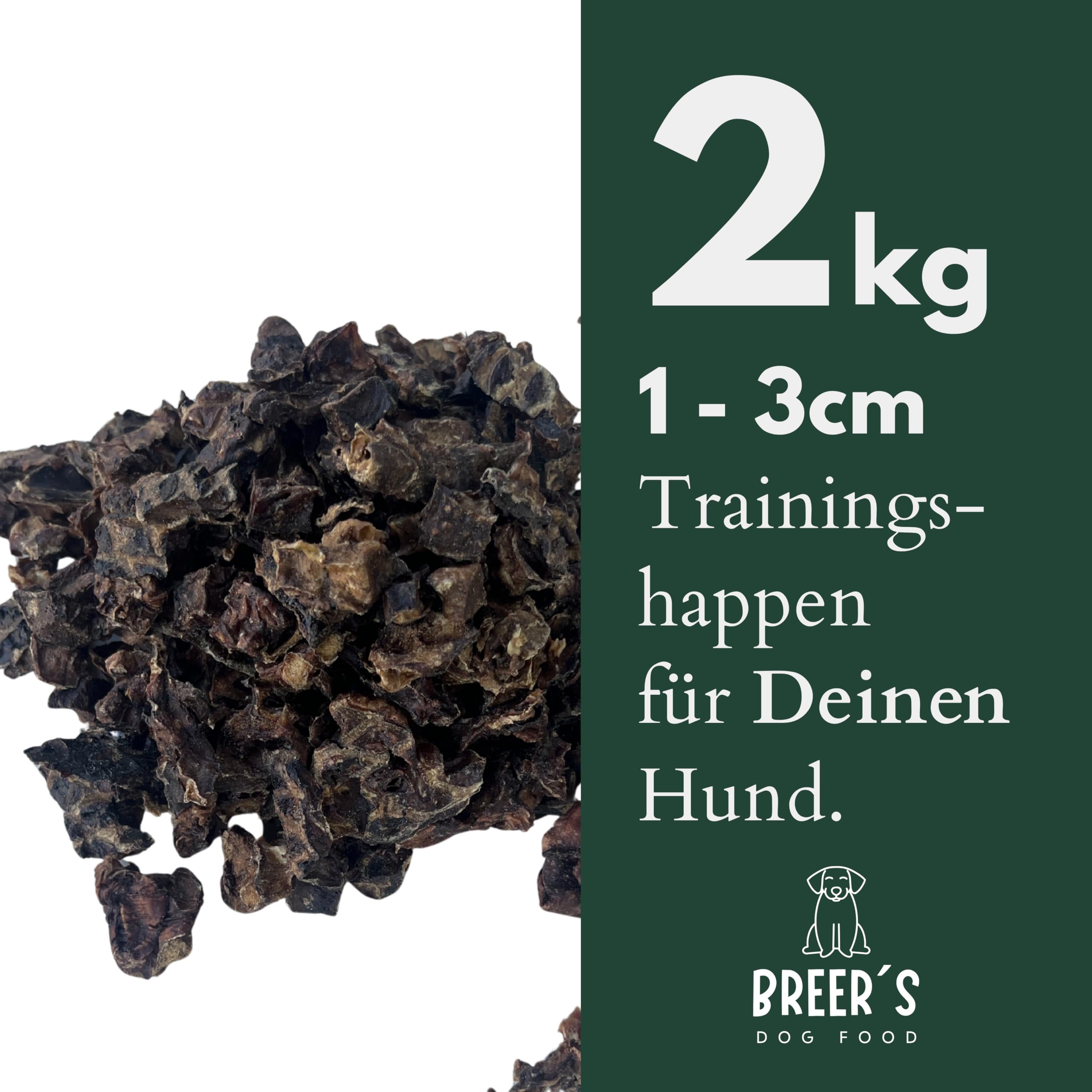 Leckerli 2kg Rinderlunge Hundesnack klein und praktisch Training Hundeleckerlie zuckerfrei getreidefrei Getrocknete Trainingshappen Trainingsleckerli