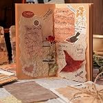 224 Sheets Scrapbook Paper,Embossed Textured Paper Assorted Set, Textured Scrapbook PaperKit with 2 Photo Tapes,Vintage Scrapbooking Papers for DIY Collage Card Embellishment