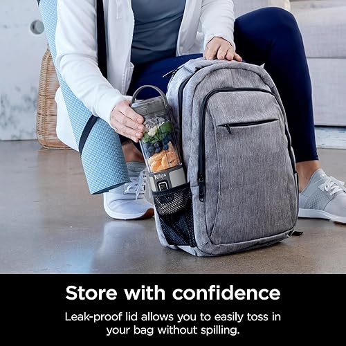 Miniatura 6 de Ninja Blast - Licuadora portátil personal de 16 onzas, color blanco (BC100WH) - Recargable USB-C, tapa fácil de sorber a prueba de fugas, tecnología