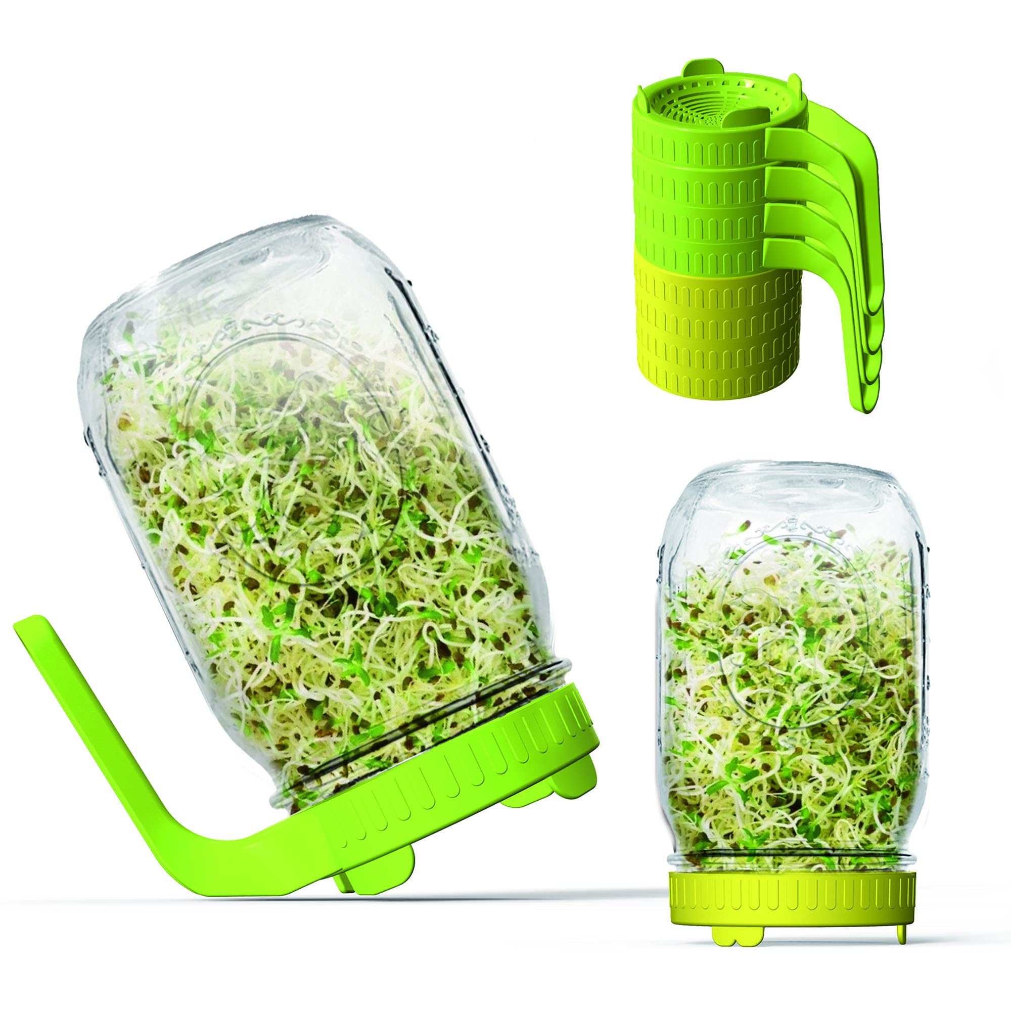 Buy DMCFPL Sprouting Lids,8 Pack Plastic Sprouting Kit with Handle
