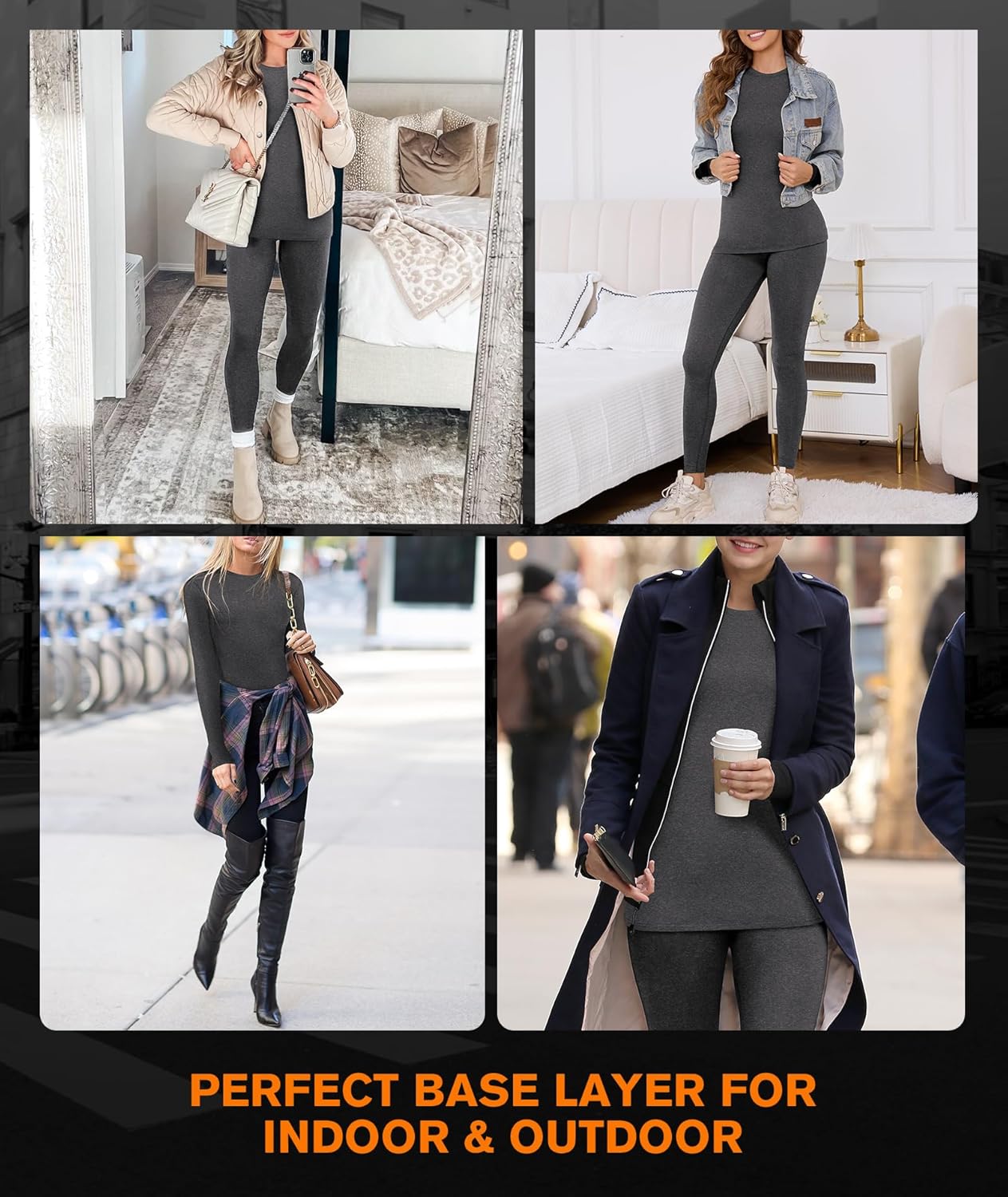 BESTENA Thermal Underwear for Women Base Layer Cold Weather Thermal Set Long Johns Women Thermal Set - Image 5