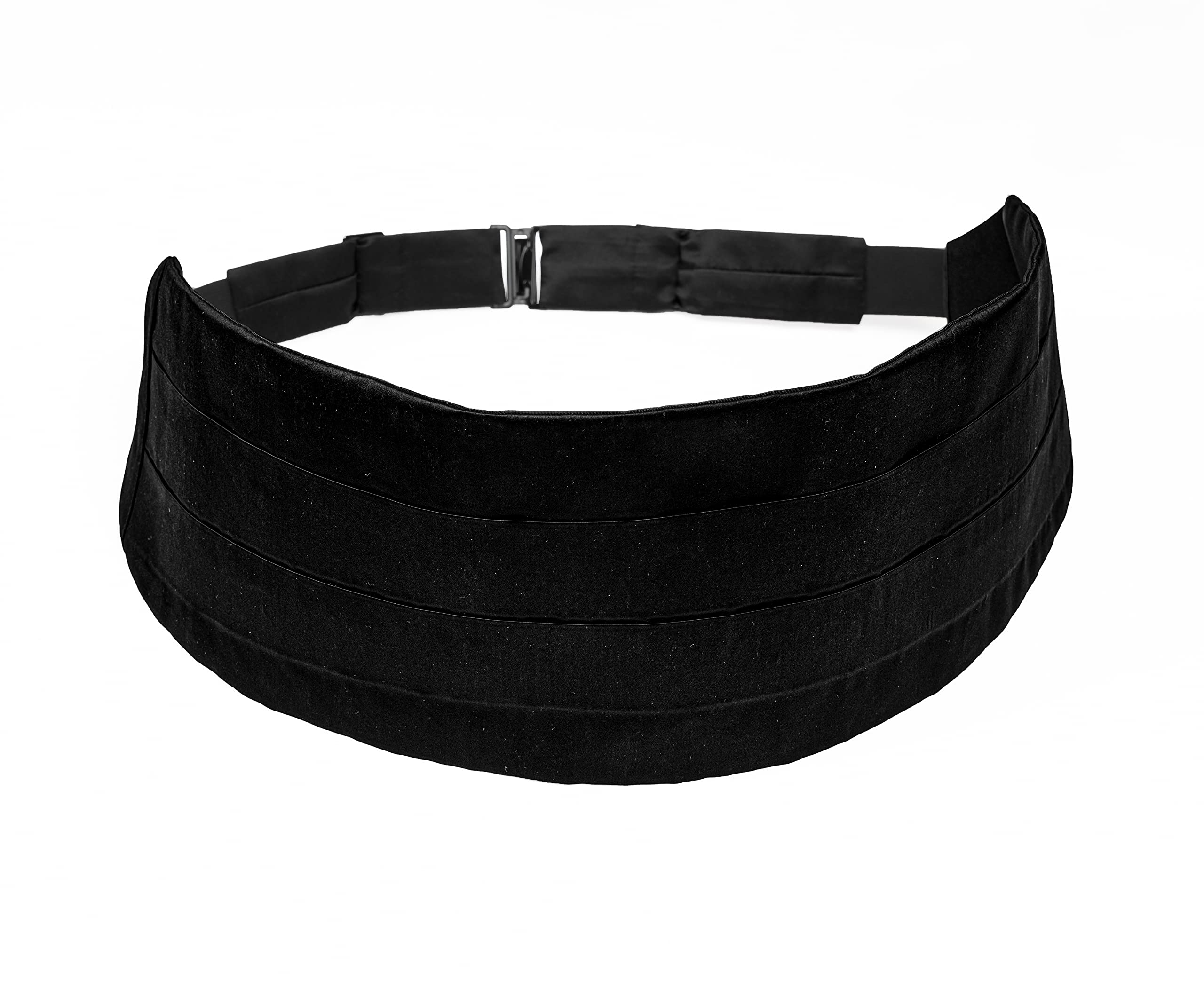 Remo Sartori Made in Italy Men's Velvet Cummerbund Tuxedo Belt, Four Folded (Black, Medium: Adjustable from 29