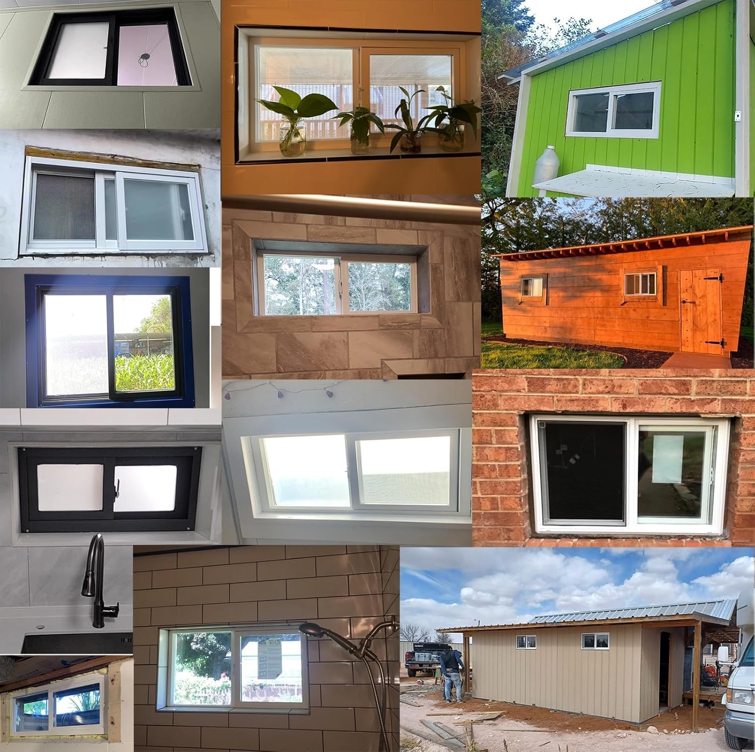 Finestra Scorrevole Per Seminterrati E Fienili - Vetro Temperato 4mm Con Zanzariera, Diverse Misure - Foto 8