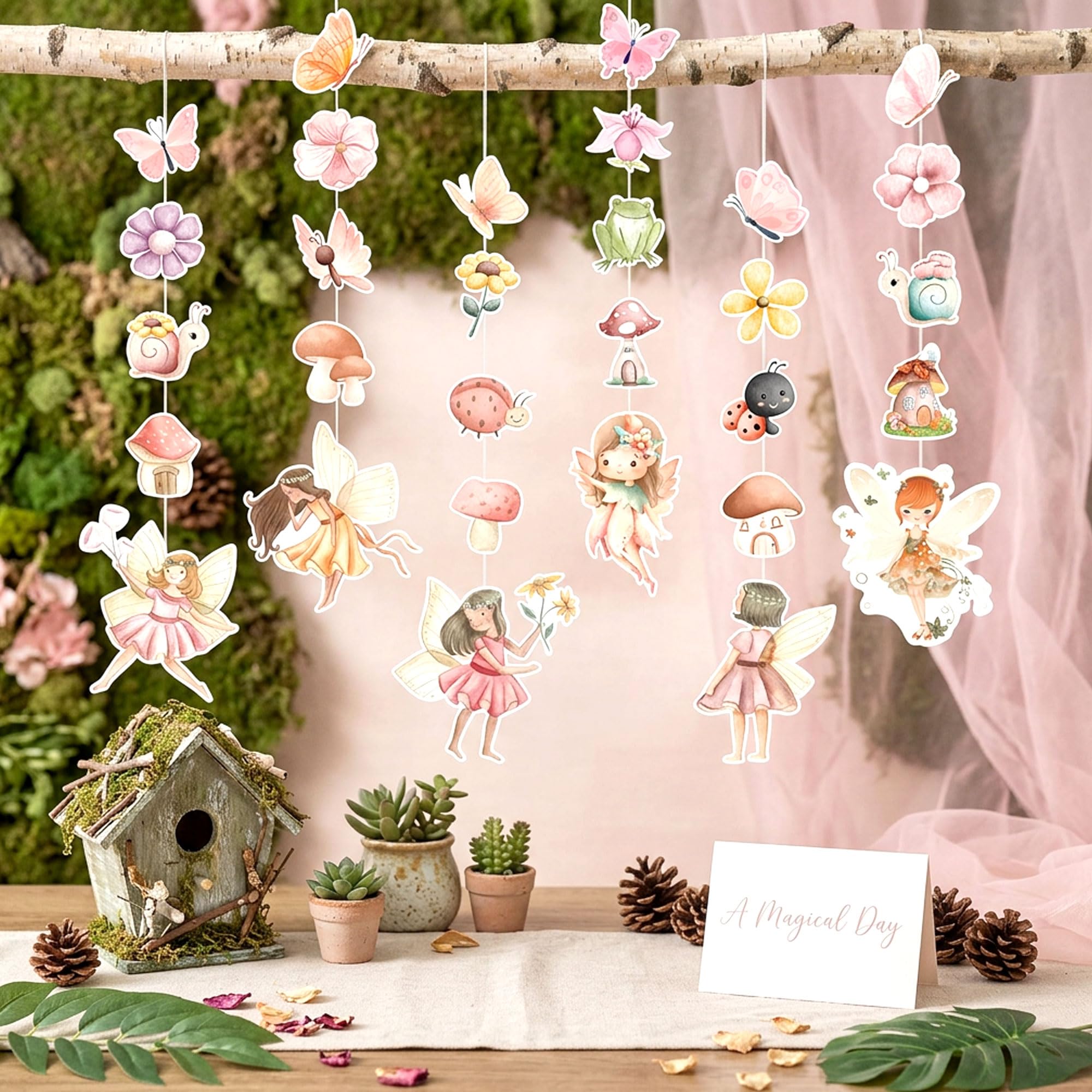 Fairy Party Decorations Fairy First Birthday Hanging Garlands and Banner