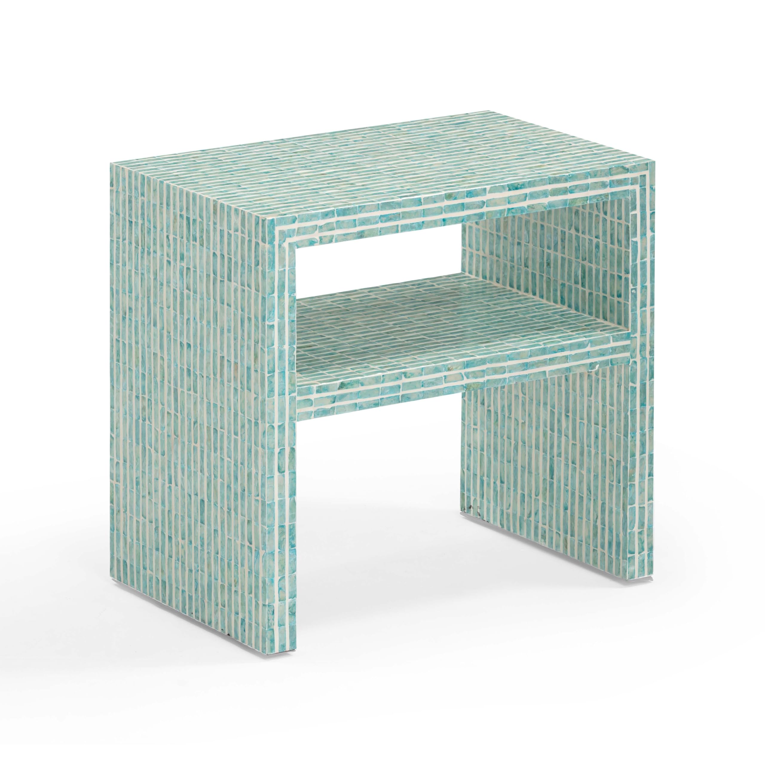 Amazon.com: TOV Furniture Derry Blue Capiz Shell Nightstand