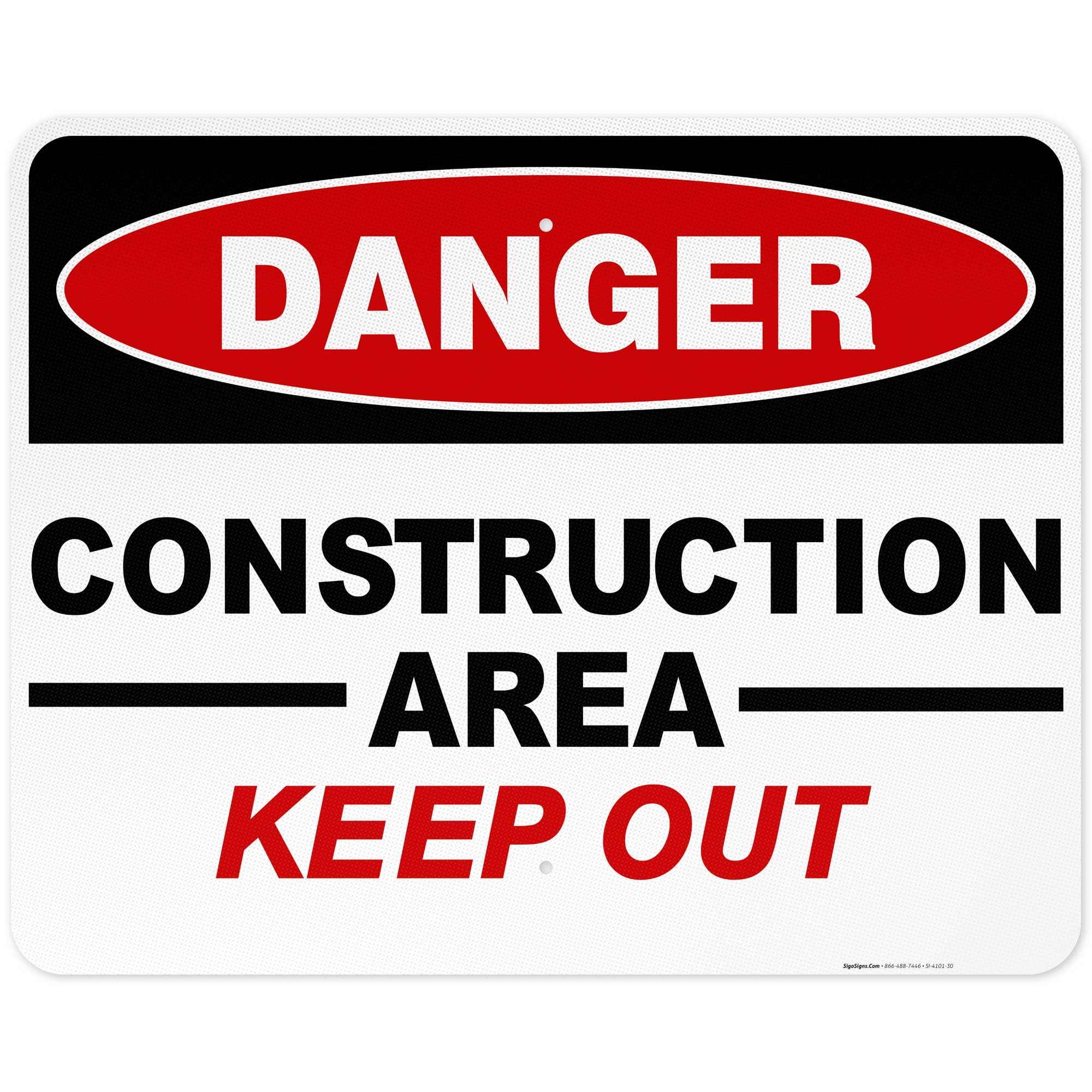 Danger Construction Area Sign, Keep Out — Amazon image 11