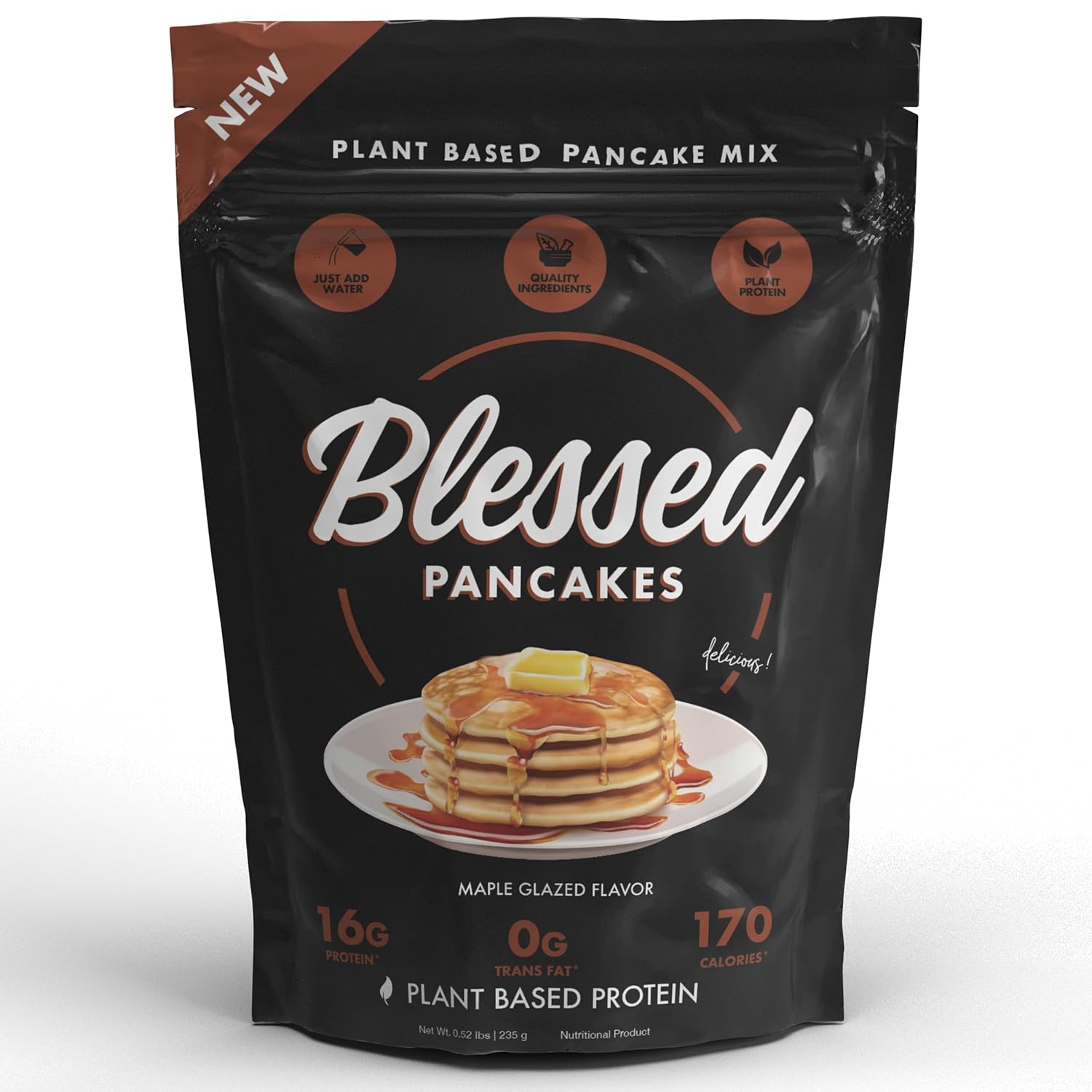 Blessed Vegan Pancake Mix (16g Protein) Plant Based