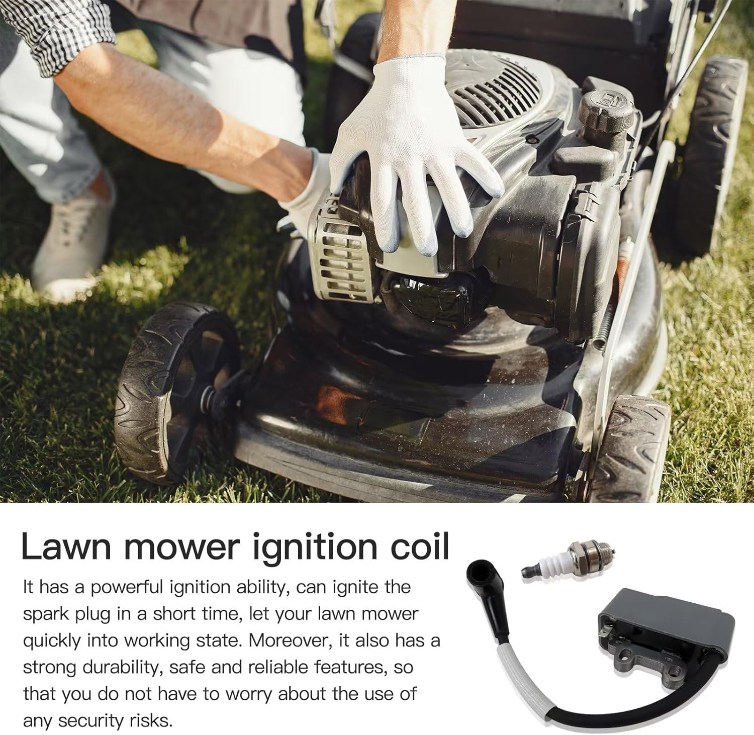 SRM225 Ignition Coil w/Spark Plug Module for Echo Hedge Trimmer TC-210 EB212 GT-225 ES-210 GT-200 HC-150 PB-200 PPF-210 HC-160