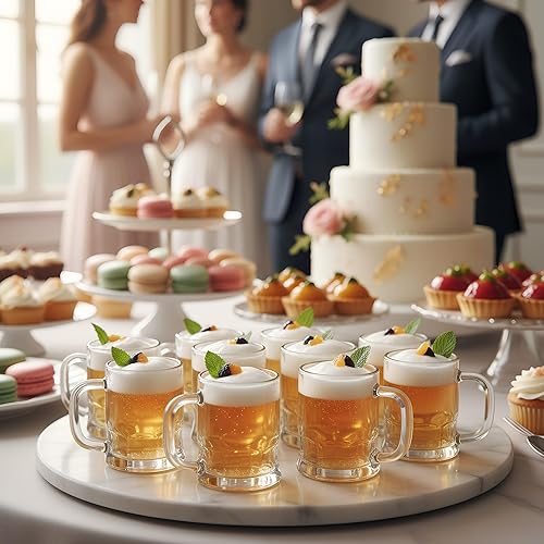 Miniatura 5 de TOPZEA Juego de 24 mini tazas de cerveza, 5 onzas, jarras de cerveza de vidrio, vasos de degustación para congelador, vasos de muestra de cerveza de