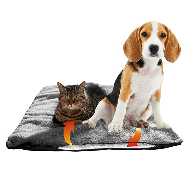 riijk Manta Calefactora Autocalentable para Perros 90 x 64 cm - Lavable y Sin Crujidos - Estera Térmica