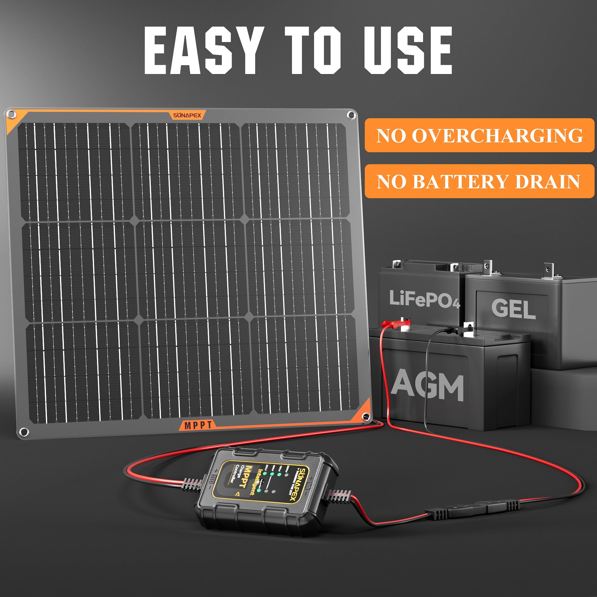 Caricatore Solare Auto 12V 20W Portatile IP67 - Mantieni La Batteria Carica Per Auto, Barche, Moto, Camper E Più