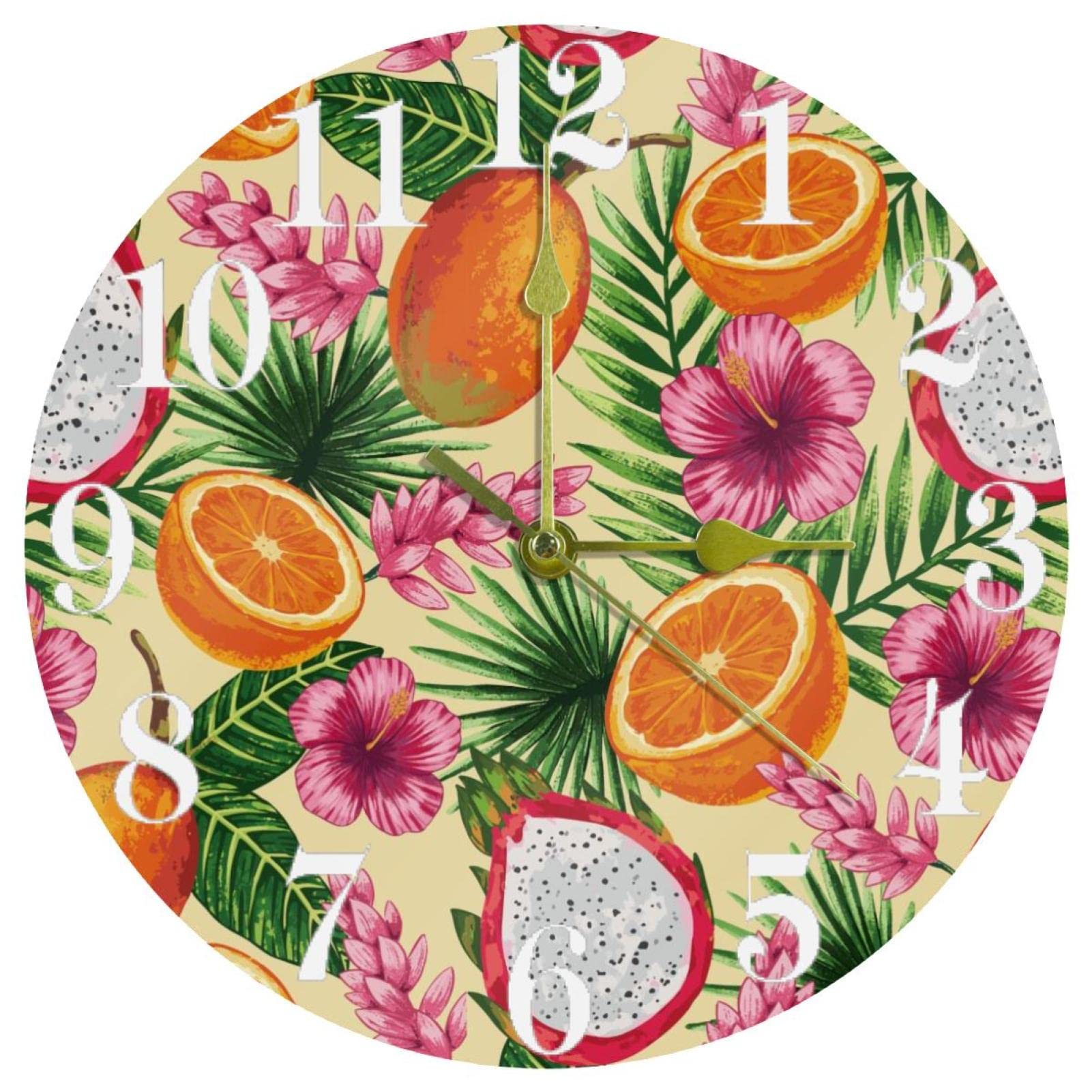 Horloge murale quartz 25,4 cm fonctionne à piles pour école et bureau calme