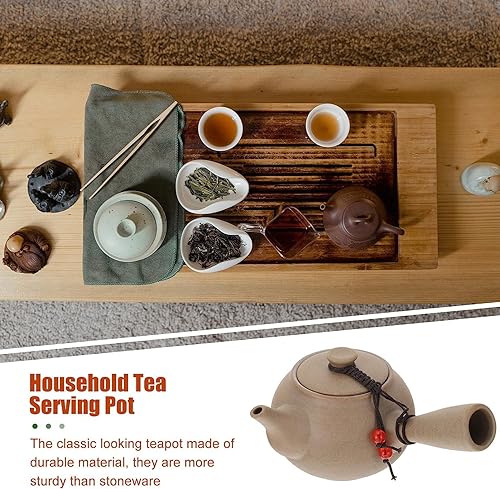 Miniatura 2 de Tetera esmaltada de decoración retro,Tetera colorida de agua caliente,Tetera de cerámica japonesa Kyusu Juego de tetera de cerámica Kyusu Tetera