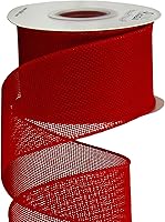 Vista 9 de Ribbli Cinta de arpillera blanca con alambre, 2-1/2 pulgadas x 10 yardas, cinta con borde con alambre para lazo grande, corona, decoración de árbol