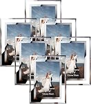 PETAFLOP Glass Picture Frames 5x7 Perfect for Family Office Table Decorations, Set of 2