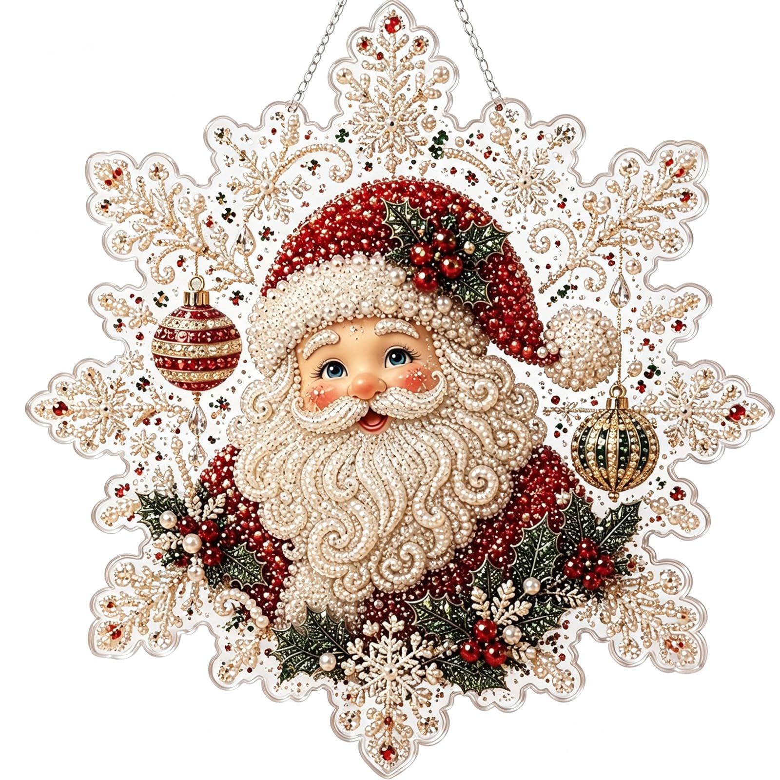 Christmas Pearl Diamond Painting Suncatcher Kit