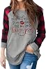 Christmas T Shirts for Women Funny Christmas Family Long Sleeve Raglan T-Shirt Xmas Cute Holiday Party Tees Tops Outfits