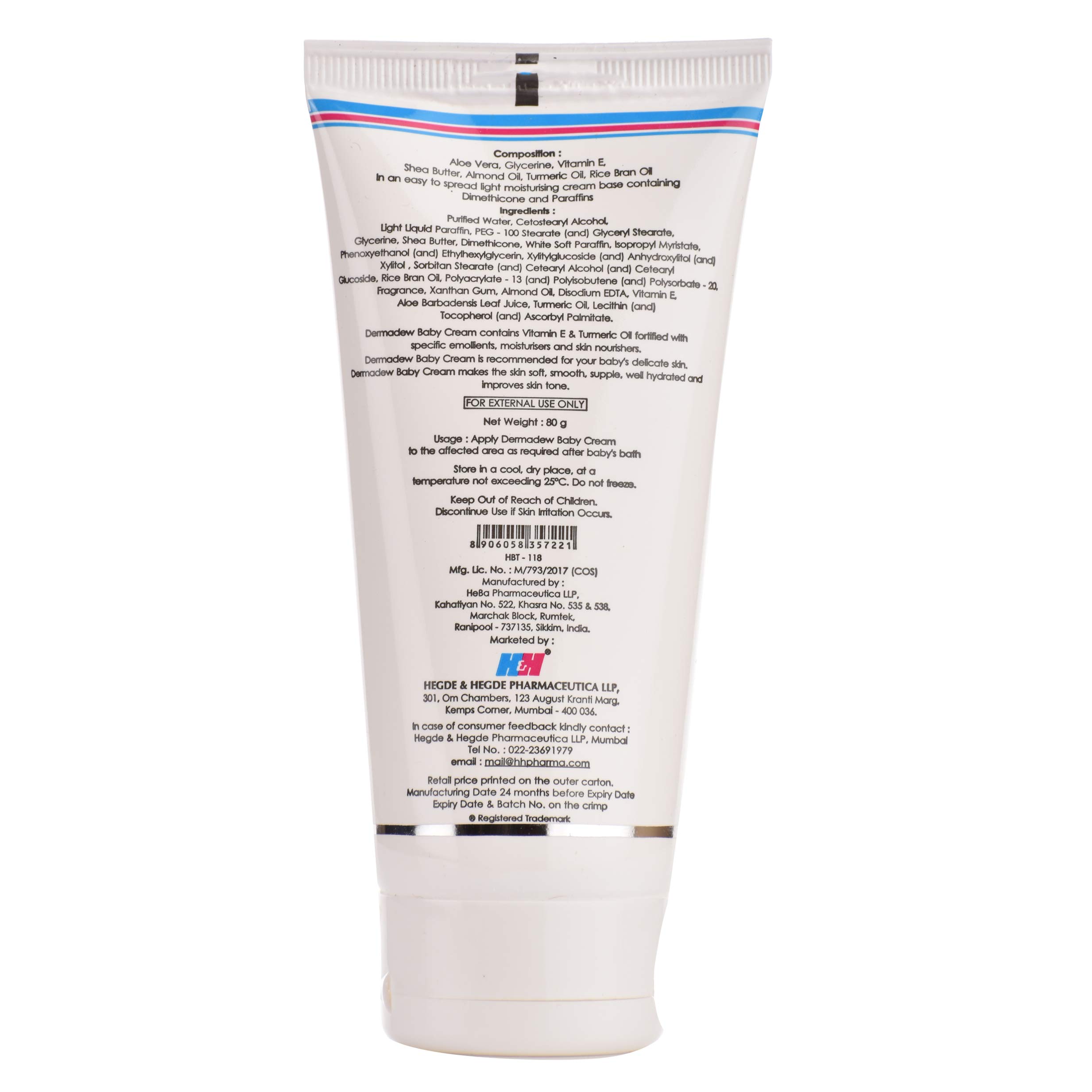 Dermadew Baby - Tube of 80 g Cream 4