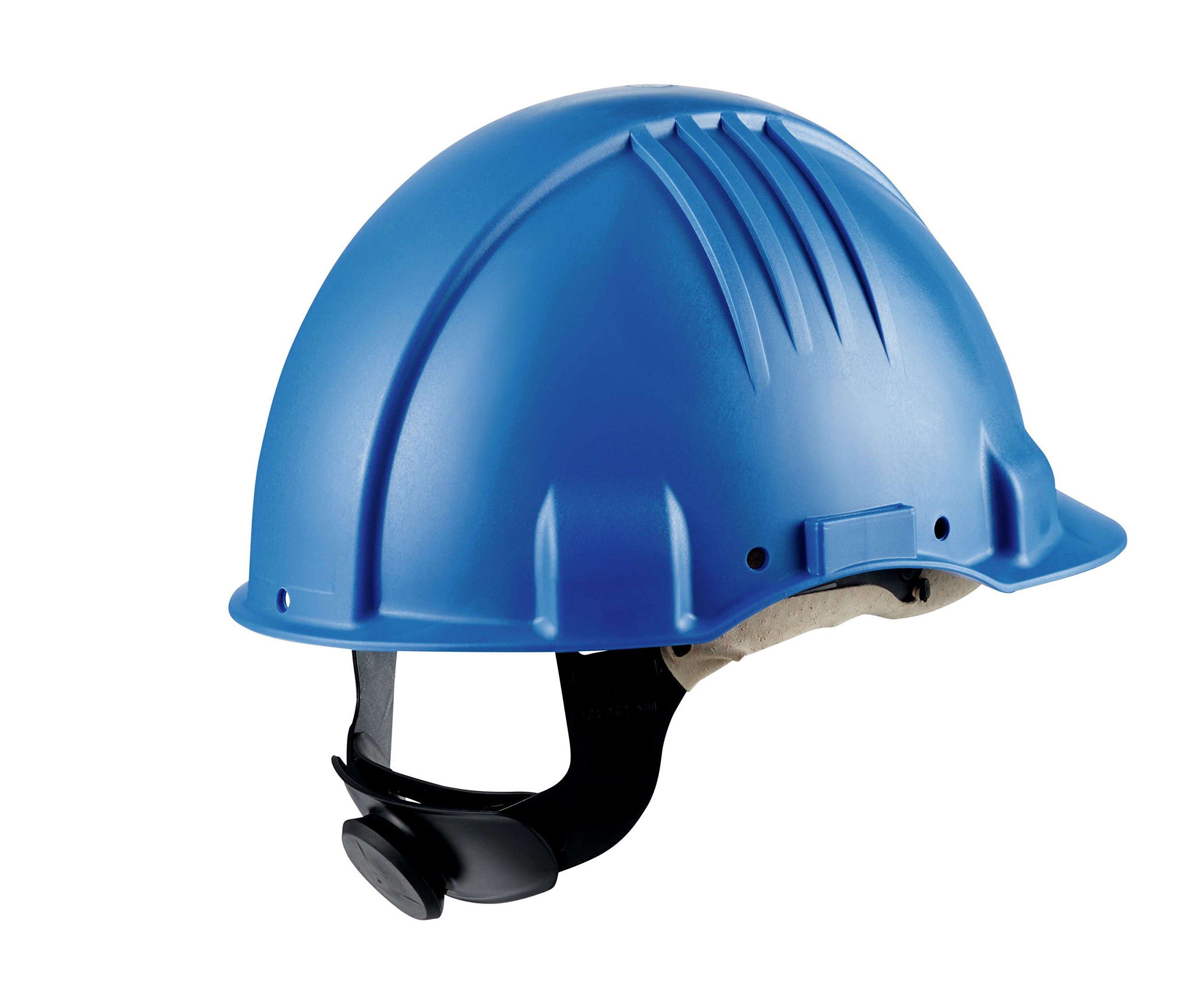 3M G3501M-BB Casco de Seguridad, Arnés de ruleta, Banda sudor cuero, Azul