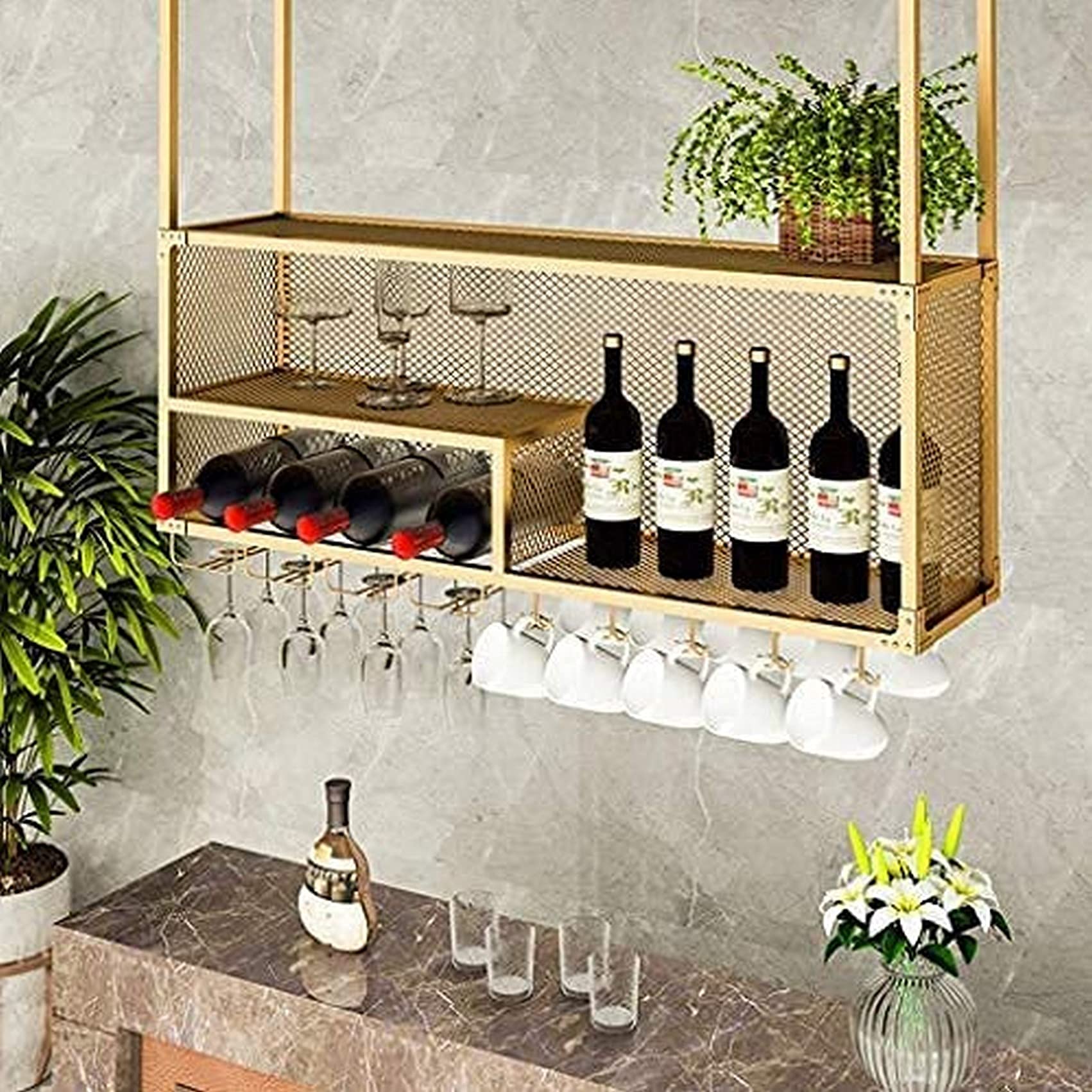 Casier à vin plafond en fer art de qualité supérieure pour grand cru