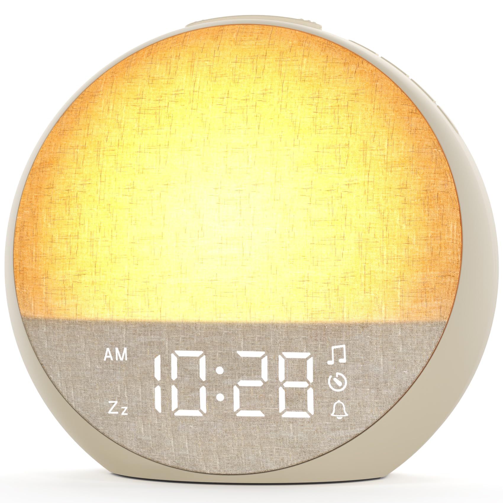 Sunrise Alarm Clock White Noise Sound Machine with 30 Soothing Sounds Dimmable Night Light Natural Sunlight Lamp Gentle