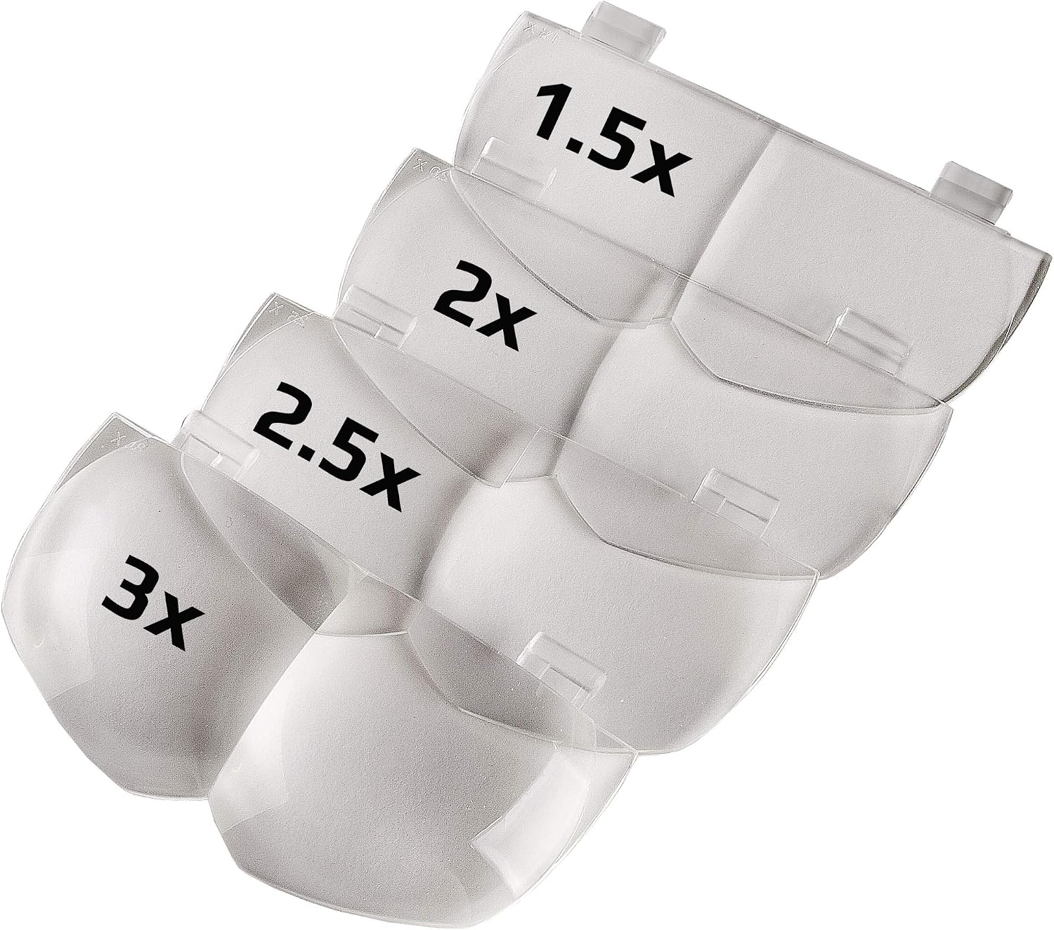 Carson PRO Series MagniVisor Deluxe Replacement Lens Set with 1.5x/2x/2.5x/3x Magnifications, White