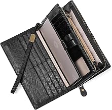 SENDEFN Women's Wallet Large Capacity RFID Blocking Leather Wallets Credit Cards Organizer with Checkbook Holder