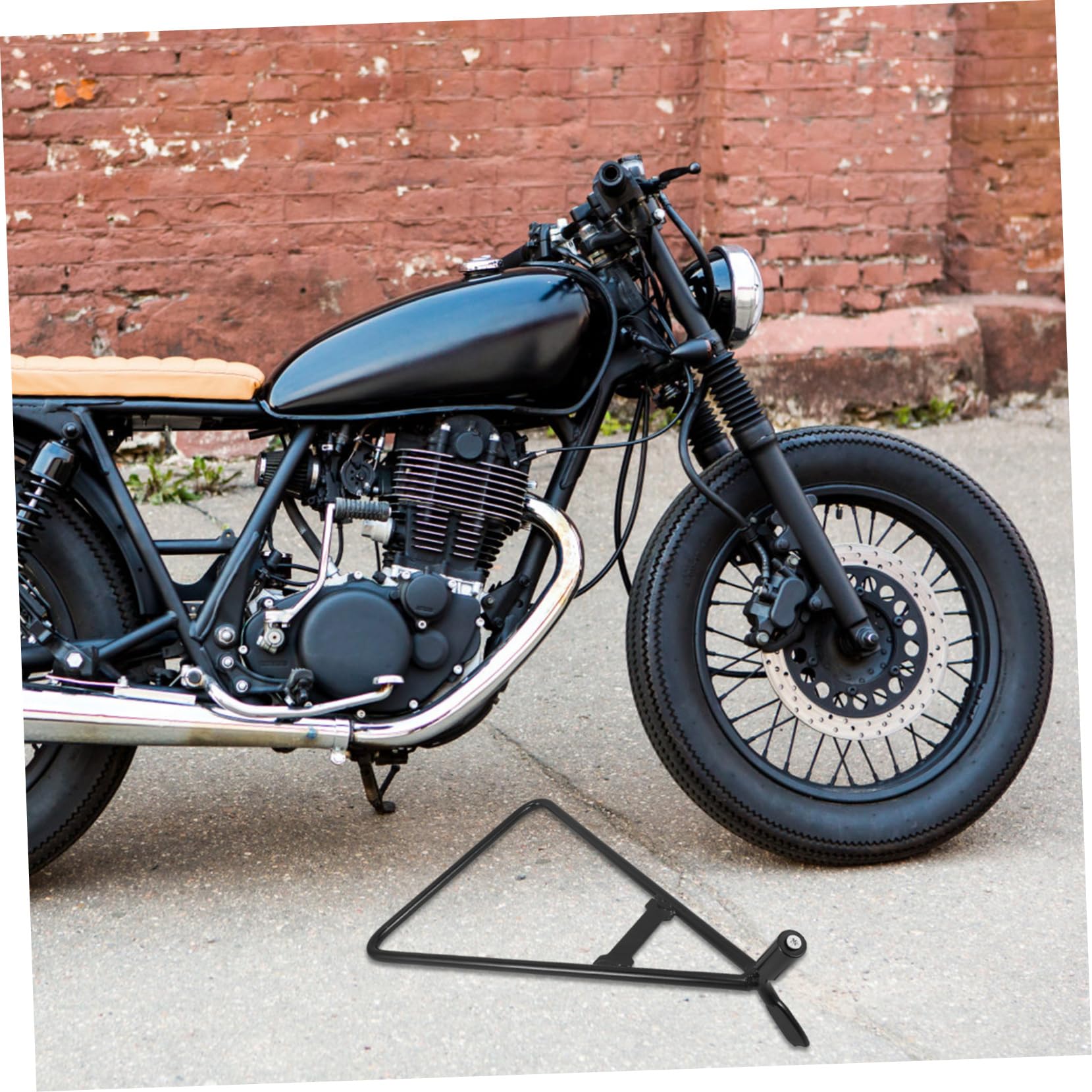 Béquille Triangulaire de Moto en Fer Noir, Support Latéral