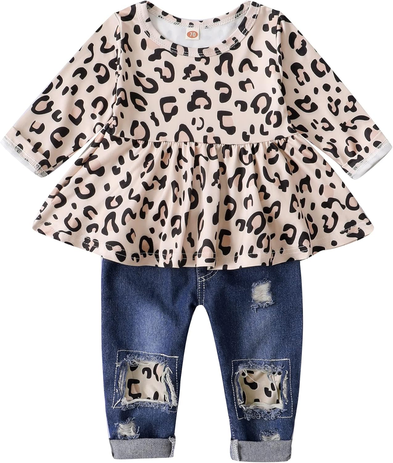 Infant Toddler Baby Girl Clothes Denim Jeans Outfits 2PCS