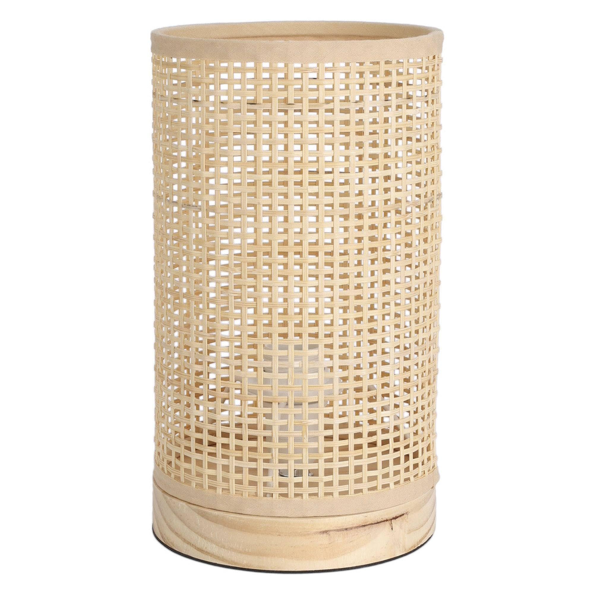 WELL HOME - Table lamp with bamboo lampshade Ø13x23cm