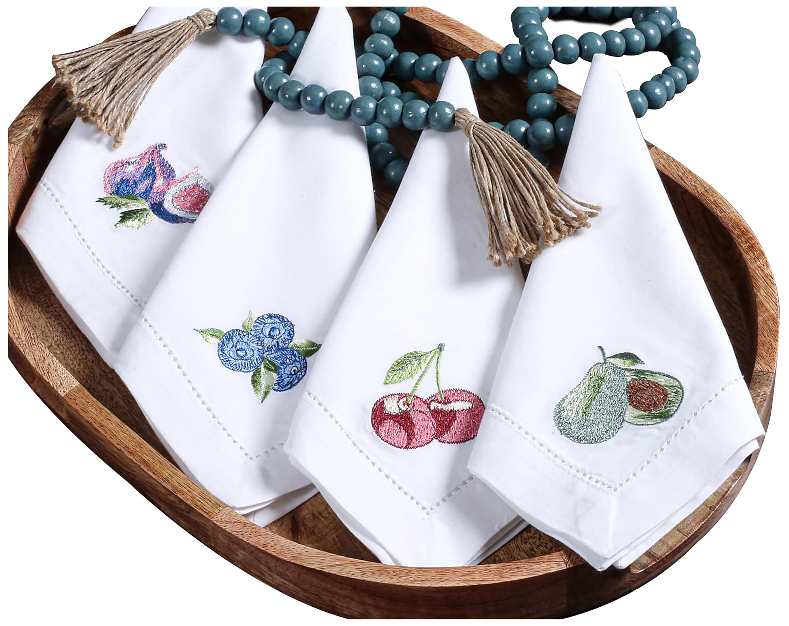 Cloth Napkin in Cotton Textured with Retail Gifting Package,Wedding Napkins,Thanksgiving Napkins,Cotton Fabric Napkins,Machine Washable Dinner Napkins Hemstitched,Set of 4