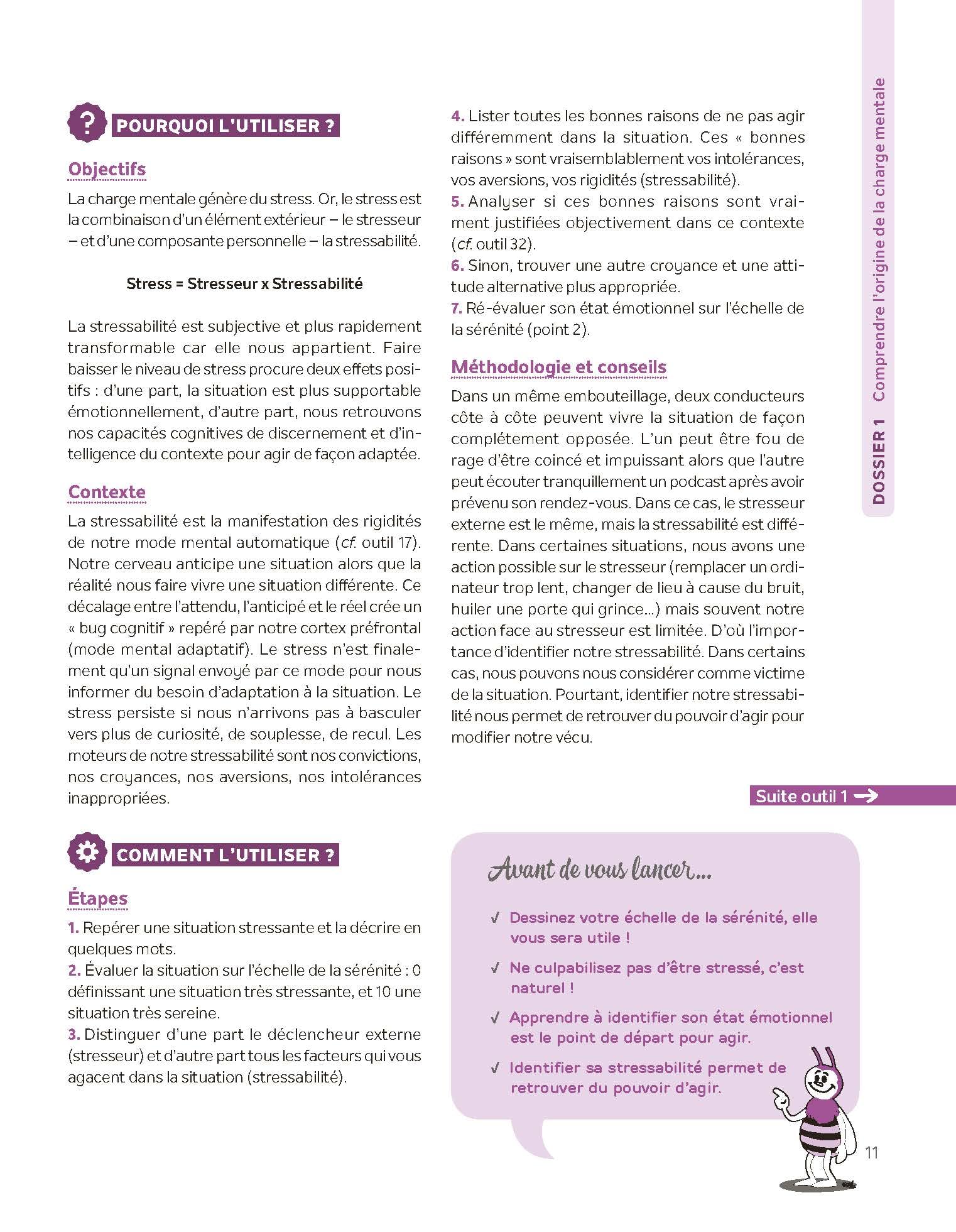 La boîte à outils pour prévenir la charge mentale: 60 outils et méthodes
