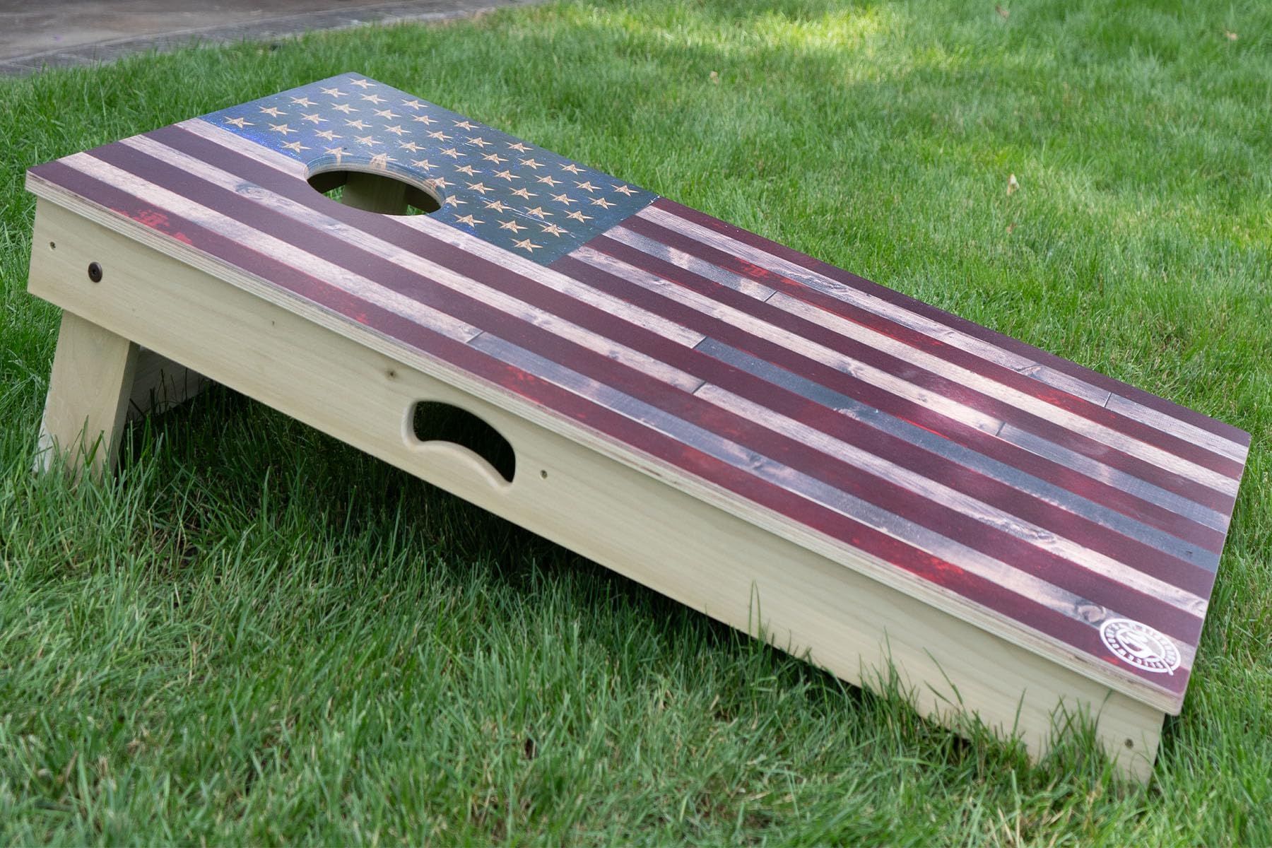 Slick Woody's Professional-Grade Corn Hole Boards - 4'x2' Solid Wood Regulation Man Cave Cornhole Toss Game with 8 Resin Filled Bags