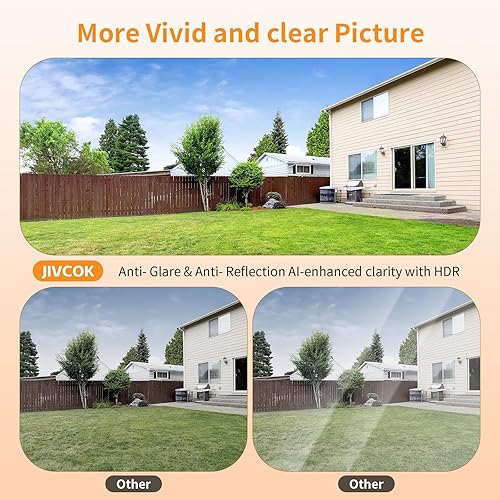 Miniatura 6 de Cámara de ventana de 3 MP 2K, cámara WiFi de 2.4 GHz y 5 GHz para interiores y exteriores, para seguridad en el hogar con visión nocturna a color