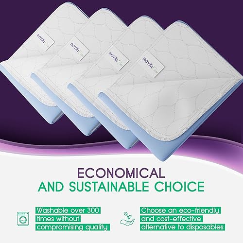 Miniatura 6 de Royal Care - Protector de cama, silla y colchón para incontinencia, muy absorbente, impermeable y reutilizable, lavables a máquina, para niños,