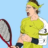 Tennis Color By Number - Sandbox Players, Sports Coloring Book