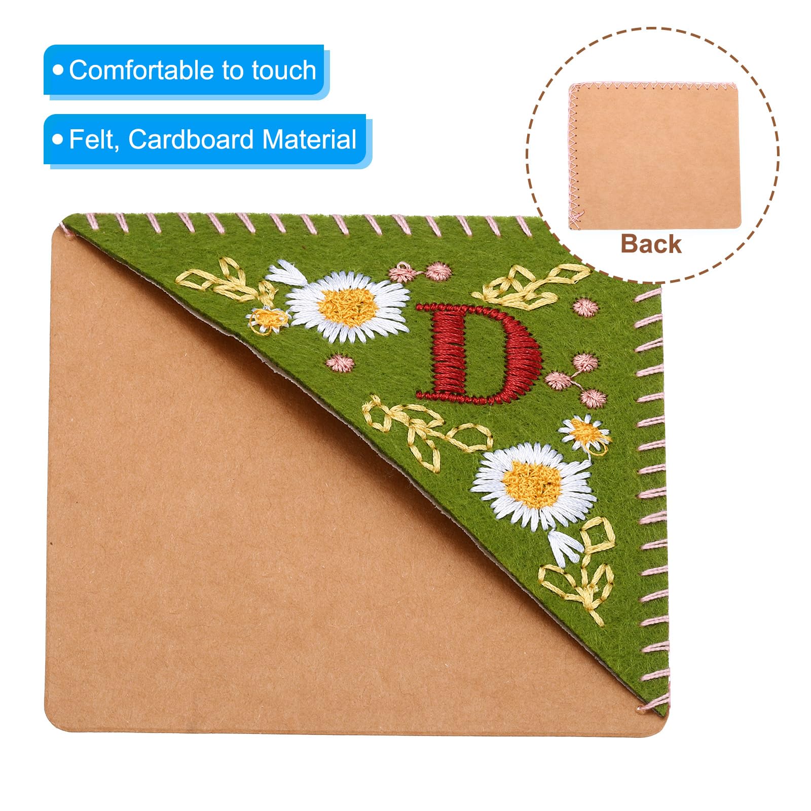 PATIKIL Personalized Embroidered Corner Bookmark - Image 3
