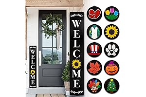 Wooden Welcome Sign for Front Porch Standing - Design Your All Seasonal...
