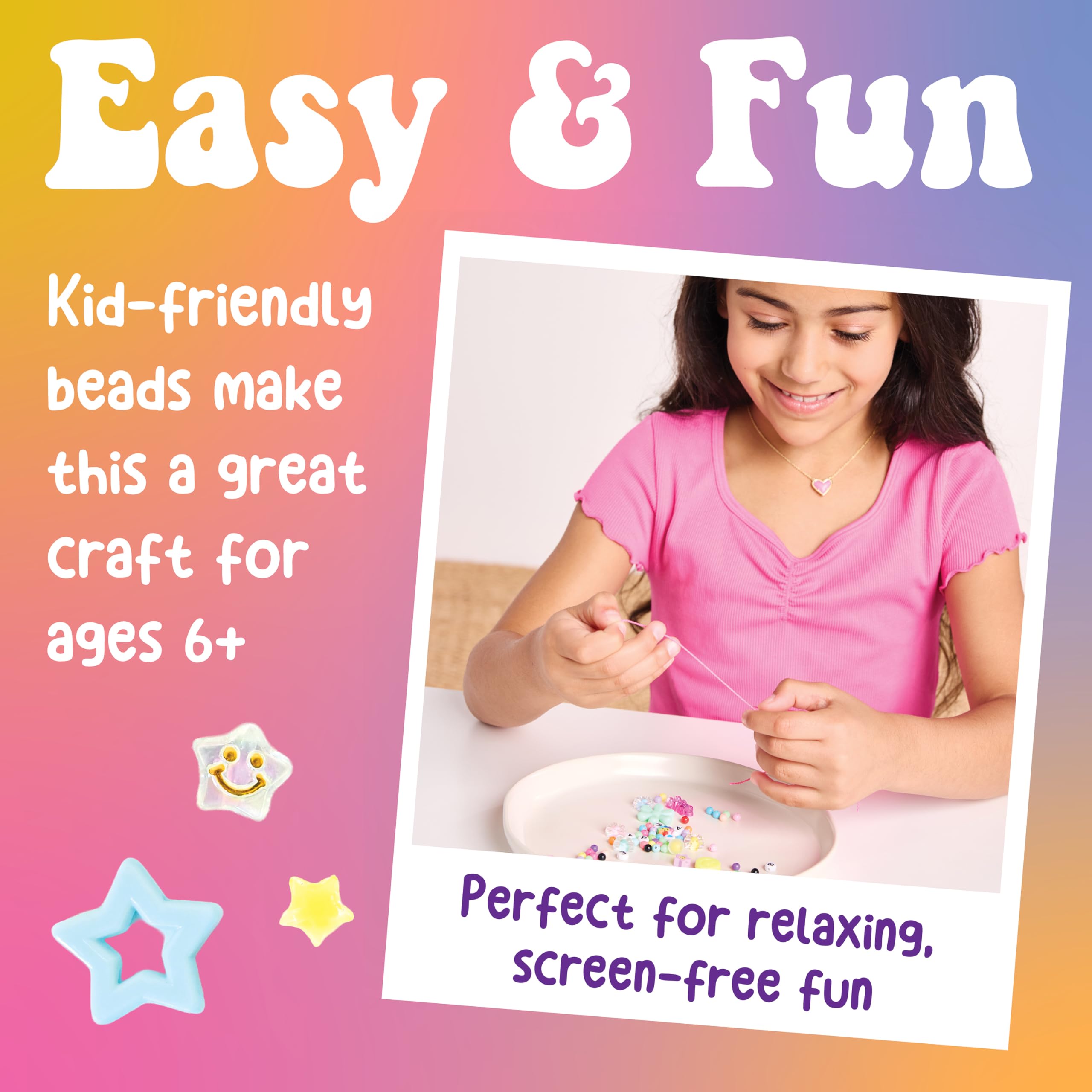 Creativity for Kids Mini zestaw breloków do plecaka, stwórz 2 modne breloki z koralikami i zawieszkami, zestaw do majsterkowania dla dzieci, aby rozwijać umiejętności motoryczne i kreatywność, idealny