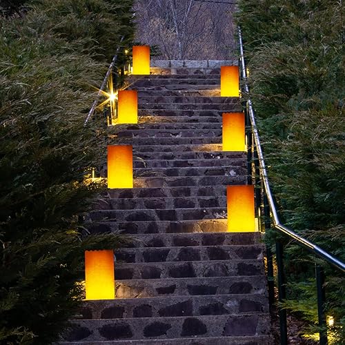 Miniatura 6 de 50 juegos de bolsas de luminarias con velas incluyen 50 velas LED sin llama, velas LED de té y 50 bolsas luminarias para Navidad, Acción de Gracias,