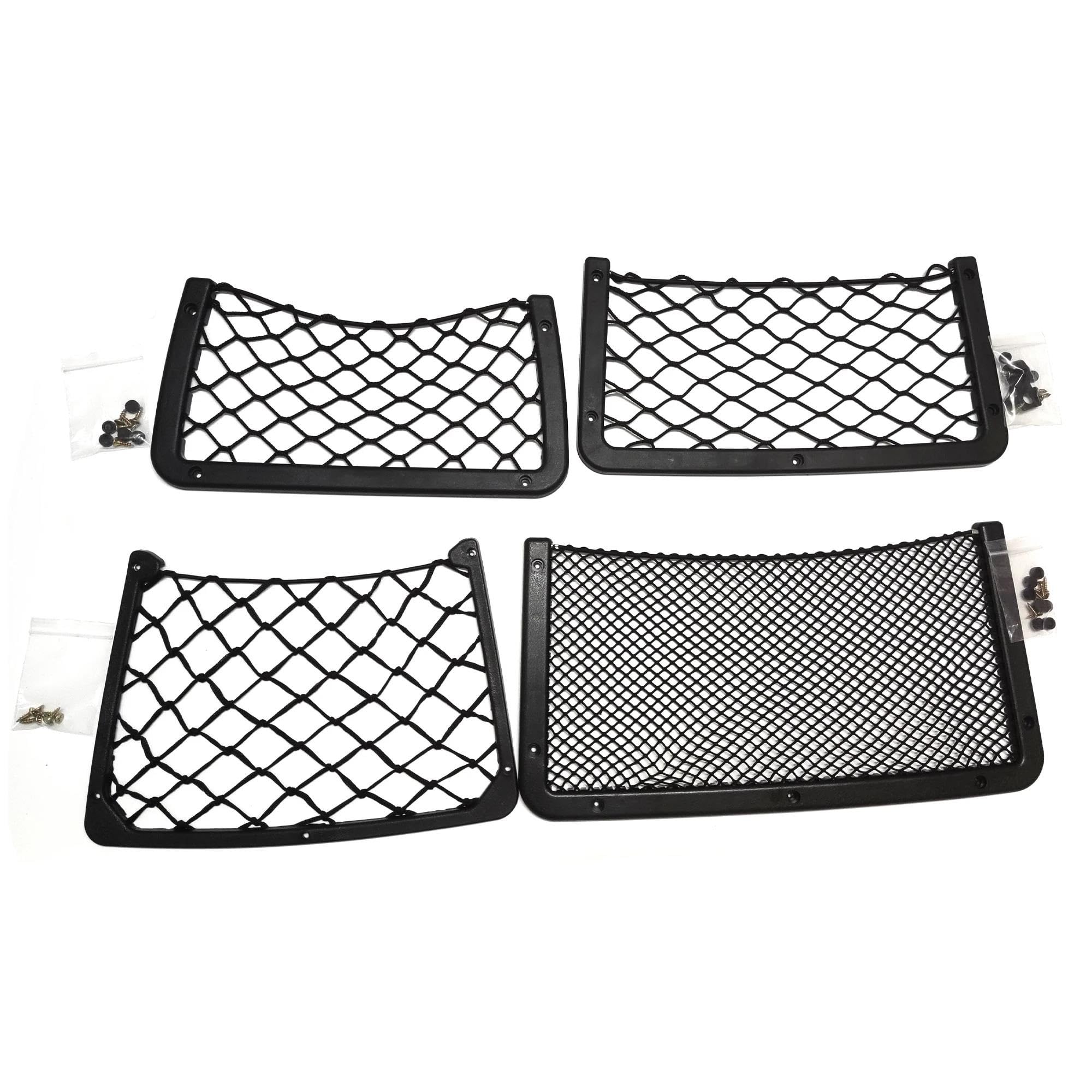 Netze 42x21cm/36x18cm/32x21cm/32x17cm Auto-Organizer-Netztasche Auto-Netztasche Telefonhalter Rack Aufbewahrungsnetz Für Auto Caravan Wohnmobil Kofferraumnetz(4 42x21cm+Hook)