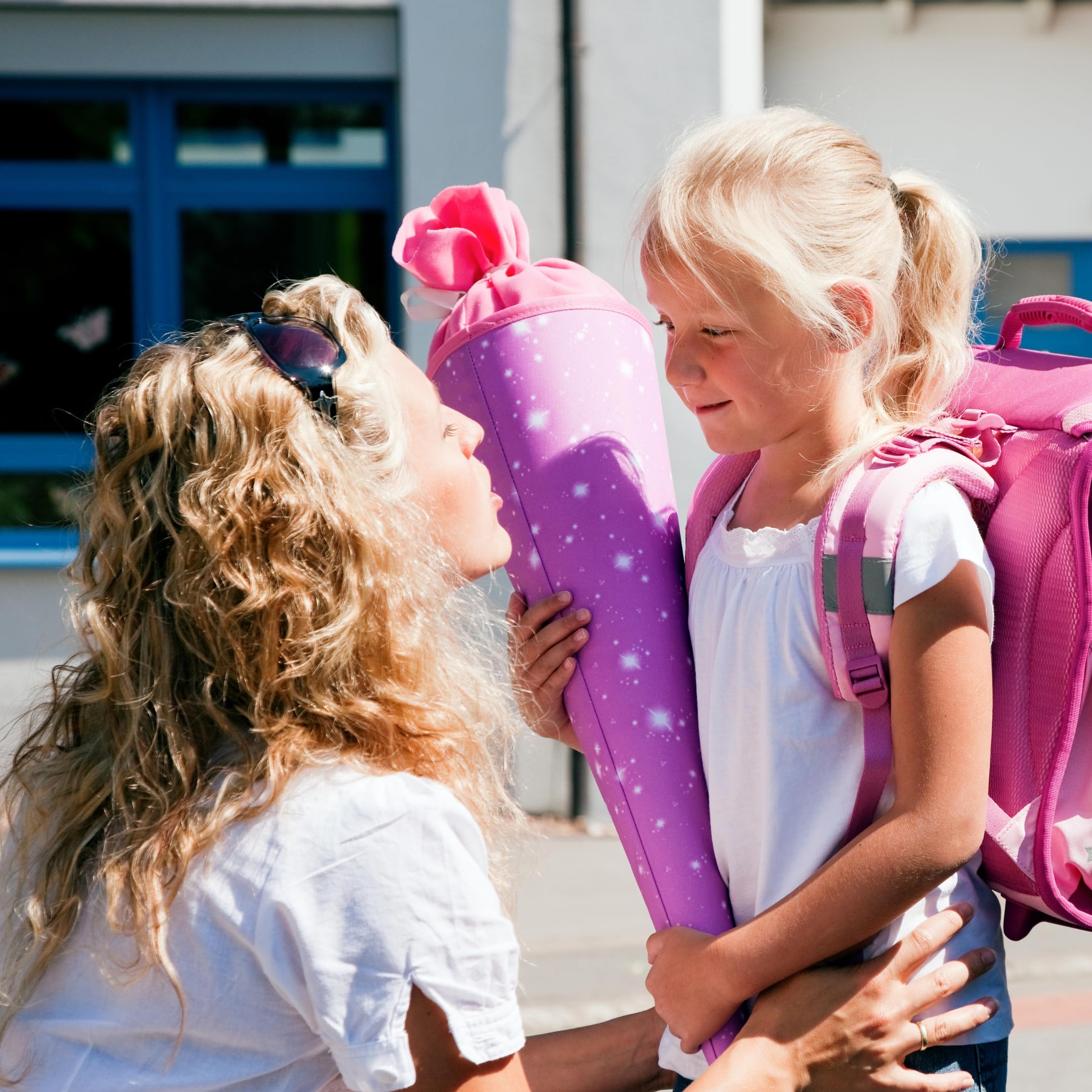 HOFMEISTER® Scatola dei ricordi personalizzata con simboli scolastici, regalo per l'inizio della scuola e l'inizio della scuola, per bambini, scatola dei ricordi sostenibile in legno di betulla e